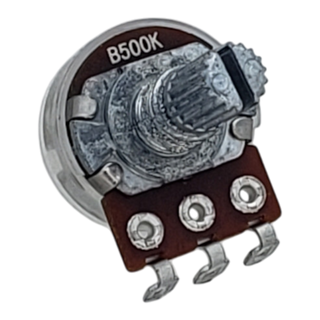 500K Linear 1/8W Potentiometer with Split Splined Shaft & Dust Seal