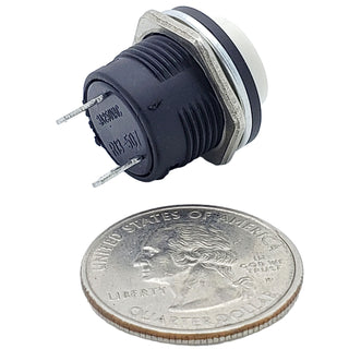 White Momentary Push Button Switch – SPST ON-(OFF) 3A 250V AC Panel Mount