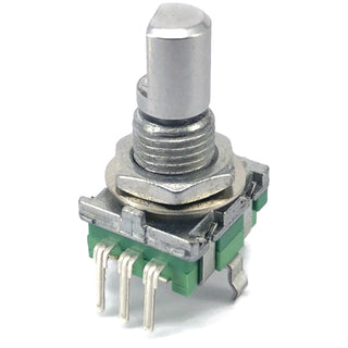 Rotary Encoder w/Push Button Switch - 5 Pin - 20 Detents - With Push Button - 360 Degree Rotation