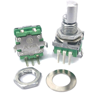 Rotary Encoder w/Push Button Switch - 5 Pin - 20 Detents - With Push Button - 360 Degree Rotation