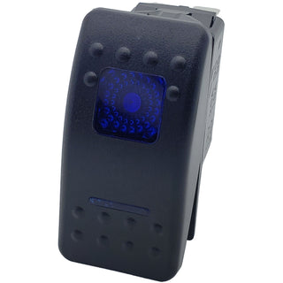 Marine Rocker Switch SPDT ON/OFF 12V 20A with Blue LED Indicator