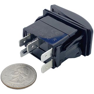Marine Rocker Switch SPDT ON/OFF 12V 20A with Red LED Indicator