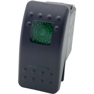 Marine Rocker Switch SPDT ON/OFF 12V 20A with Green LED Indicator