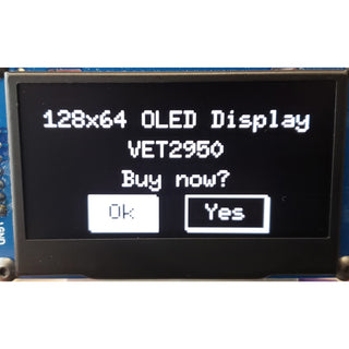 2.42 Inch White LED OLED Display 7 Pin SPI 128 x 64 Pixels (D23)