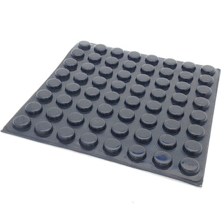Rubber Stick On Feet Black Size 12MMx4MM - 64 Pack