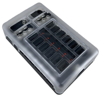 12 Device Fuse Block - Blade Fuse - LED Indicators