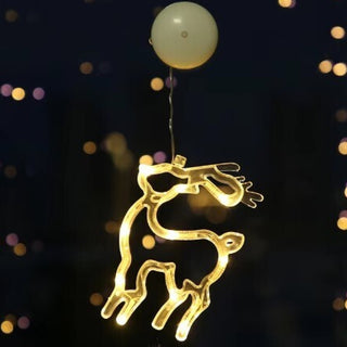 Battery Powered Reindeer Suction Cup LED Figure Christmas Decoration - 3 AAA