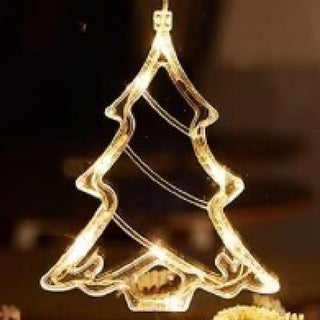Battery Powered Xmas Tree Suction Cup LED Figure Christmas Decoration - 3 AAA