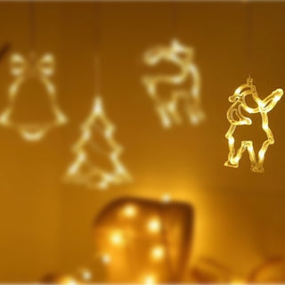 Battery Powered Santa Suction Cup LED Figure Christmas Decoration - 3 AAA