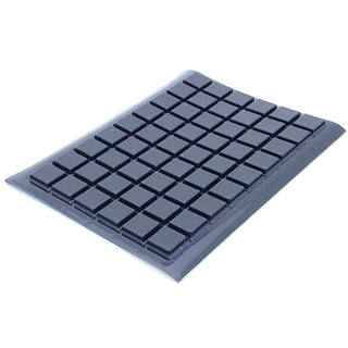 Rubber Stick On Square Feet Bumper Black Size 10.4MMx2.5MM - 54 Pack