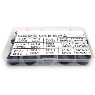 200 Rubber O-Ring Kit 15 Values - Gasket Repair Box
