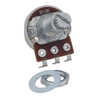 10K Linear 1/8W Potentiometer with Split Splined Shaft & Dust Seal