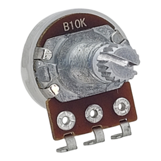 10K Linear 1/8W Potentiometer with Split Splined Shaft & Dust Seal