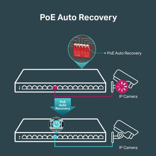 16-Port Gigabit PoE Switch - All 16 ports are PoE+ - Tp-Link (TL-SG116P)