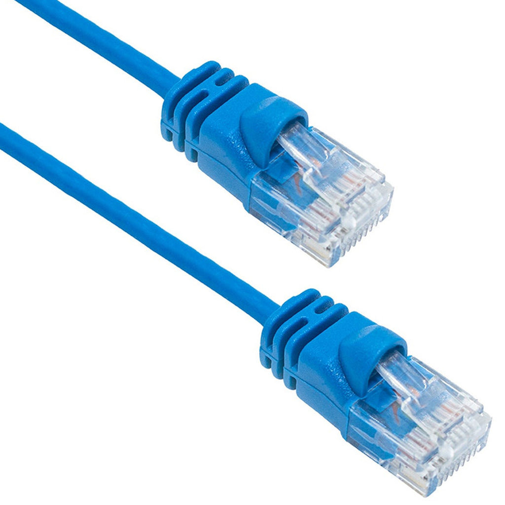 Blue - Cat 6A - 2ft Thin Ethernet Cable