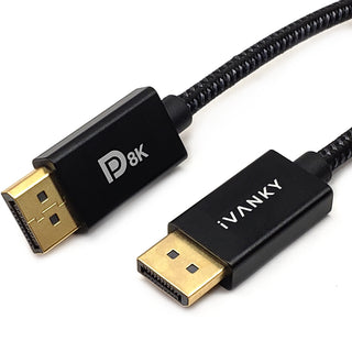 6' Display Port 1.4 Male - Male Cable - 8K