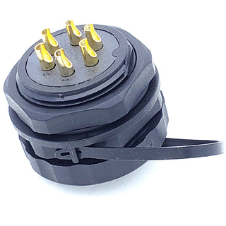 6 Pin Waterproof Connector - 25 Amps - Male Female Pair With Cap