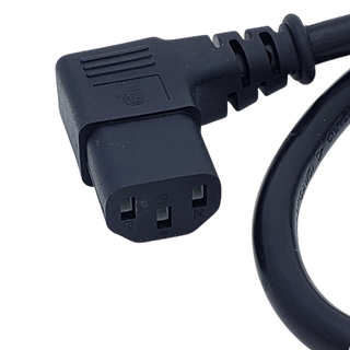Right Angle (90 degree) 5-15P Plug To IEC C13 Angle - 2Ft 16AWG