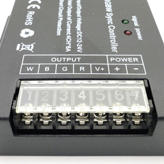 Professional RGBW LED Strip Controller - Linkable - With RF Remote - 12V Or 24V