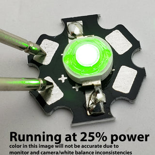 3 Watt Green LED With Heat Sink