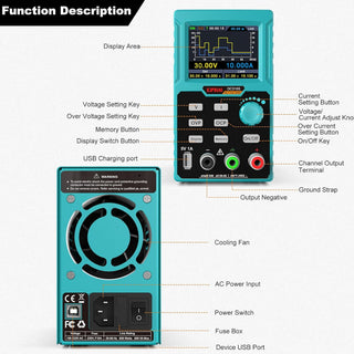 USB Programmable DC Bench Top Power Supply - 0-to-30V DC 10-to-0 AMPs