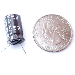 680uF 10 Volt Electrolytic Capacitor