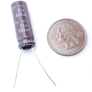 680uF 35 Volt Electrolytic Capacitor