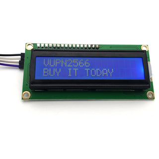 16 x 2 Character Backlit LCD - For Arduino, Raspberry Pi - With SPI Interface Backpack (D6)