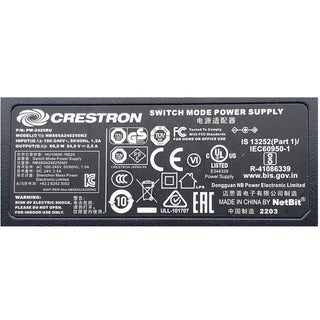 24V DC 2.5A Power Supply AC Adapter - Genuine Crestron - 2.1mm Plug - 60 Watts