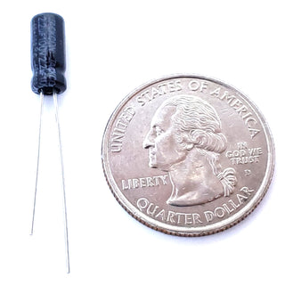 2.2uF 100 Volt Electrolytic Capacitor