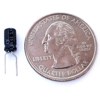 4.7uF 50 Volt Electrolytic Capacitor