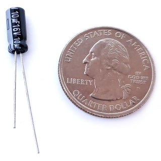 10uF 16 Volt Electrolytic Capacitor