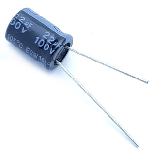 22uF 100 Volt Electrolytic Capacitor