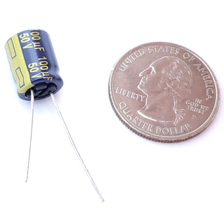 100uF 50 Volt Electrolytic Capacitor