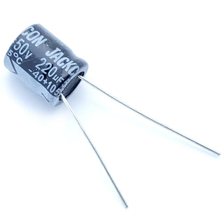 220uF 50 Volt Electrolytic Capacitor