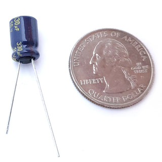 330uF 16 Volt Electrolytic Capacitor