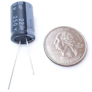 22uF 250 Volt Electrolytic Capacitor