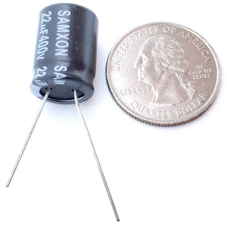 22uF 400 Volt Electrolytic Capacitor