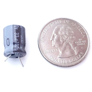 33uF 100 Volt Electrolytic Capacitor