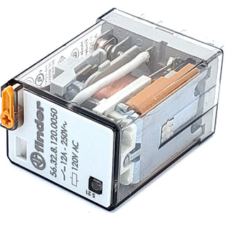 DPDT 120V AC Coil - 12A 250V AC Contacts - Power Relay - Finder 56.32.8.120.0050