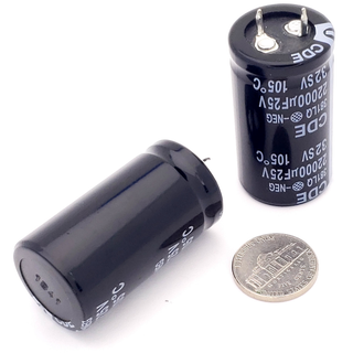 22000uF 25 Volt Electrolytic Capacitor