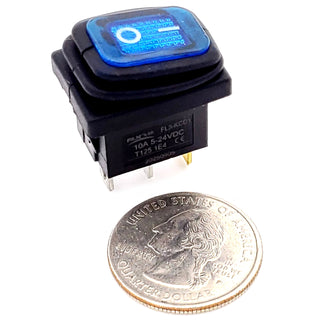 Waterproof Blue Rocker Switch 12 VDC SPST
