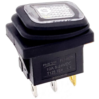Waterproof White Rocker Switch 12 VDC SPST
