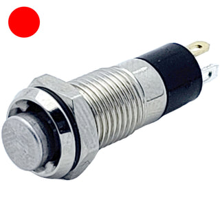 8mm Panel-Mount Momentary Push Button with Red LED indicator