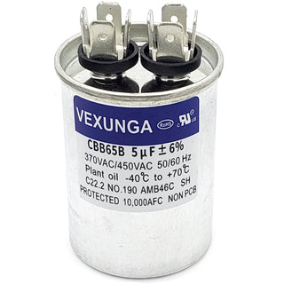 5 MFD 450VAC Motor Run Capacitor
