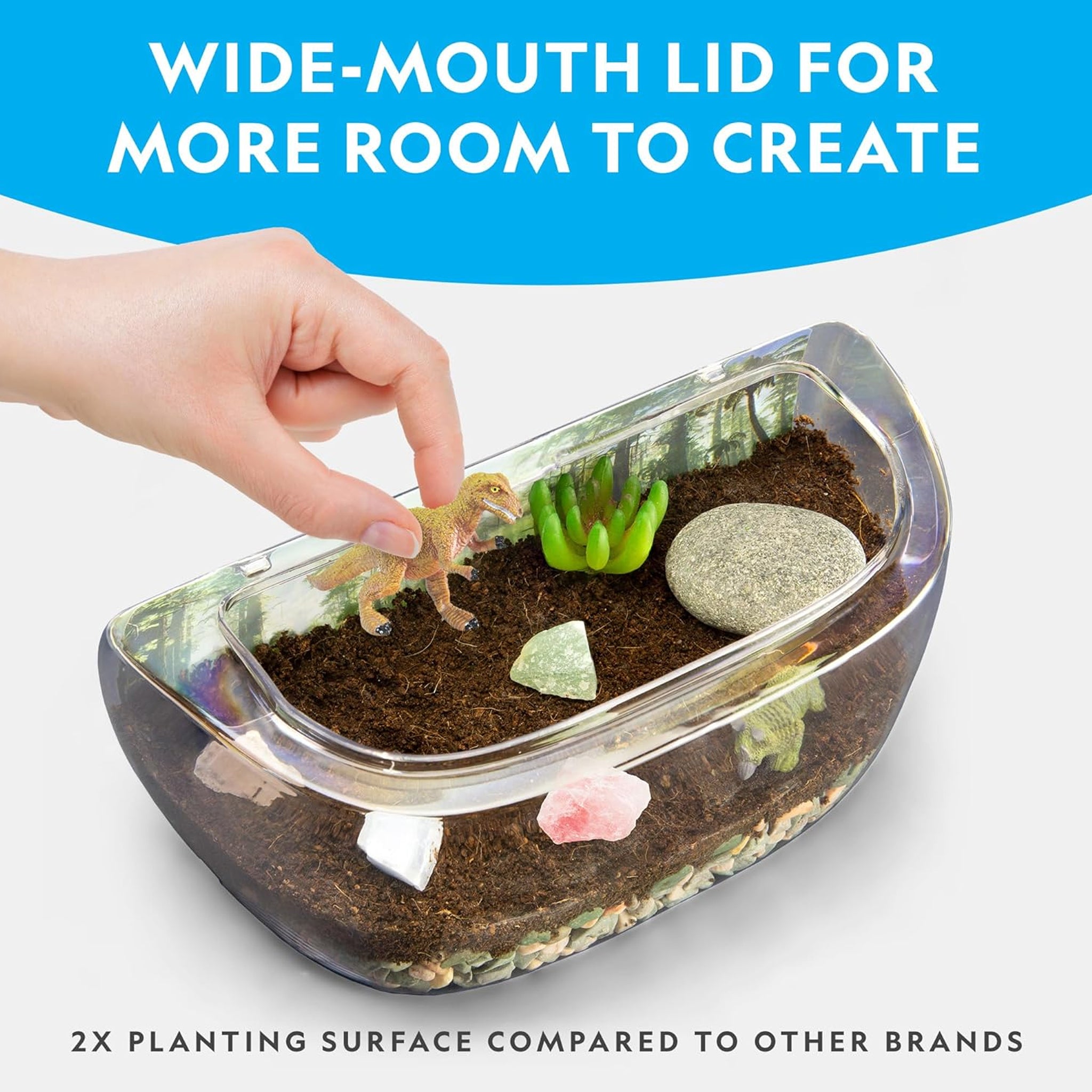 plant terrarium kit with light NATIONAL GEOGRAPHIC Light Up Terrarium Kit for Kids