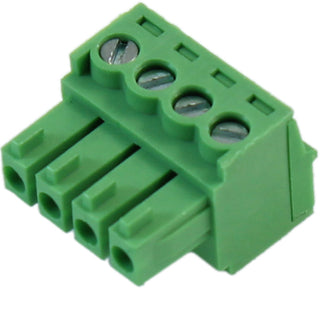 4 Position 3.5mm Mini Phoenix Connector Plug - 24-12AWG Wire / 12A