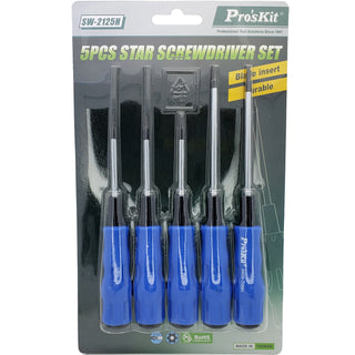 Star Security Screwdriver Set - T5 - T6 - T7 - T8 - T9