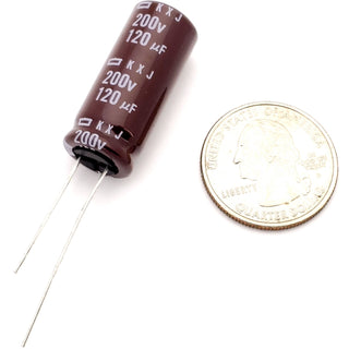120uF 200 Volt Electrolytic Capacitor