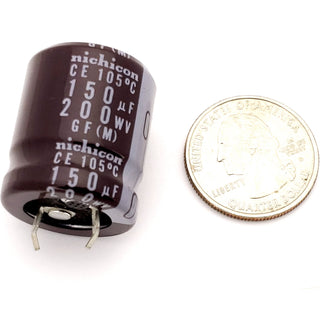 150uF 200 Volt Electrolytic Capacitor